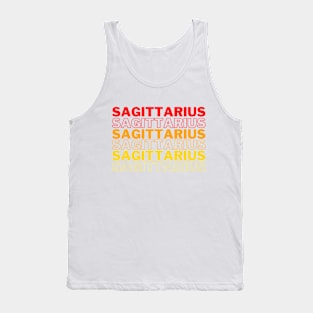 Orange Ombre Sagittarius Design Tank Top